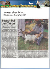 Bsuch bei den Tieren Pressebericht